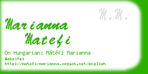 marianna matefi business card